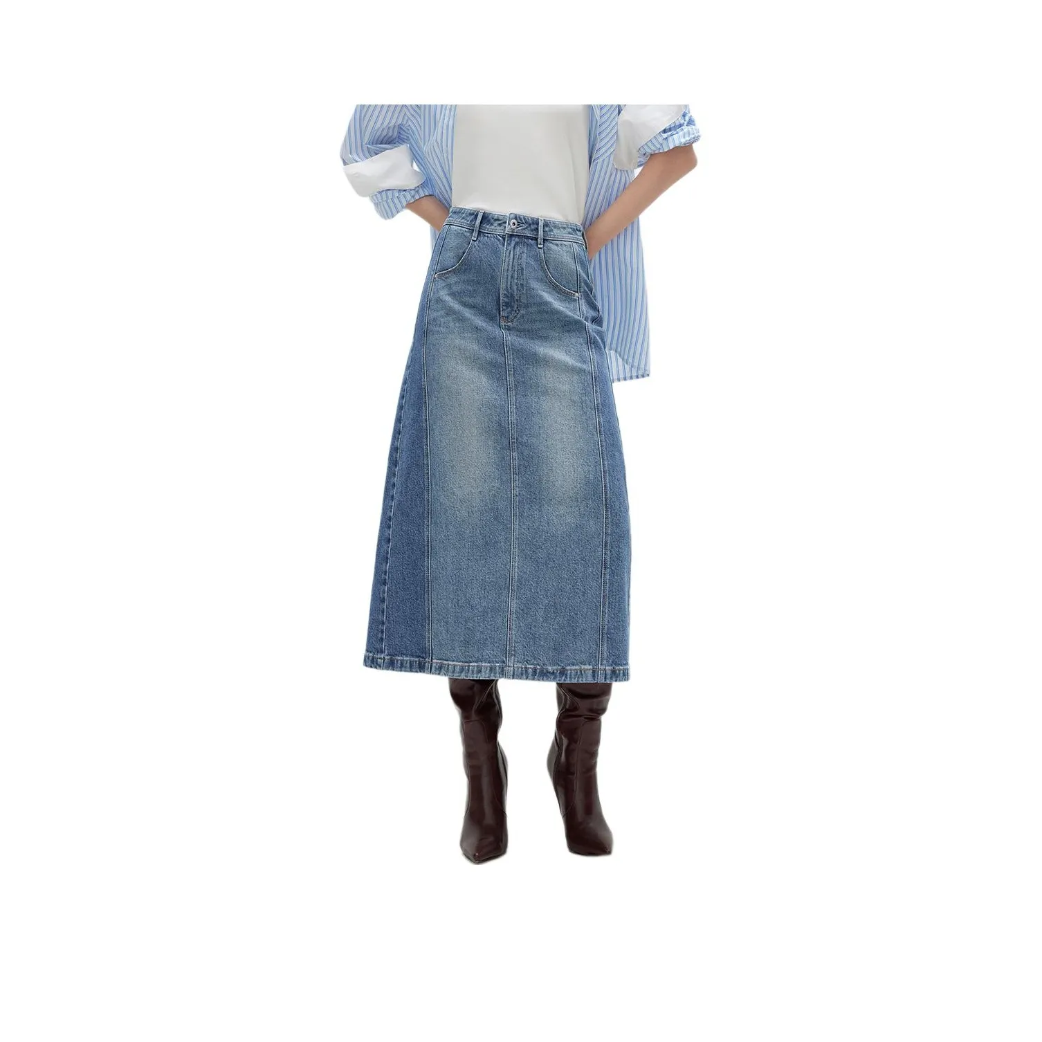 Only Женские джинсовые длинные юбки