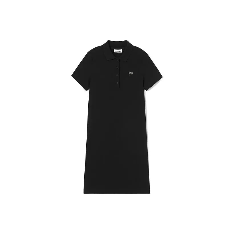 LACOSTE Short Sleeved Dresses Women's Black
