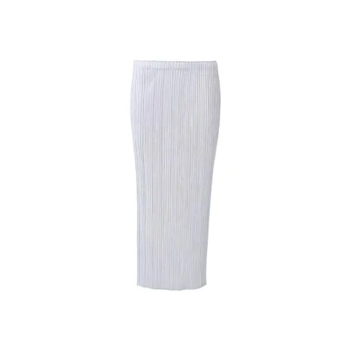 PLEATS PLEASE ISSEY MIYAKE Светло-серый Женские Повседневные длинные юбки