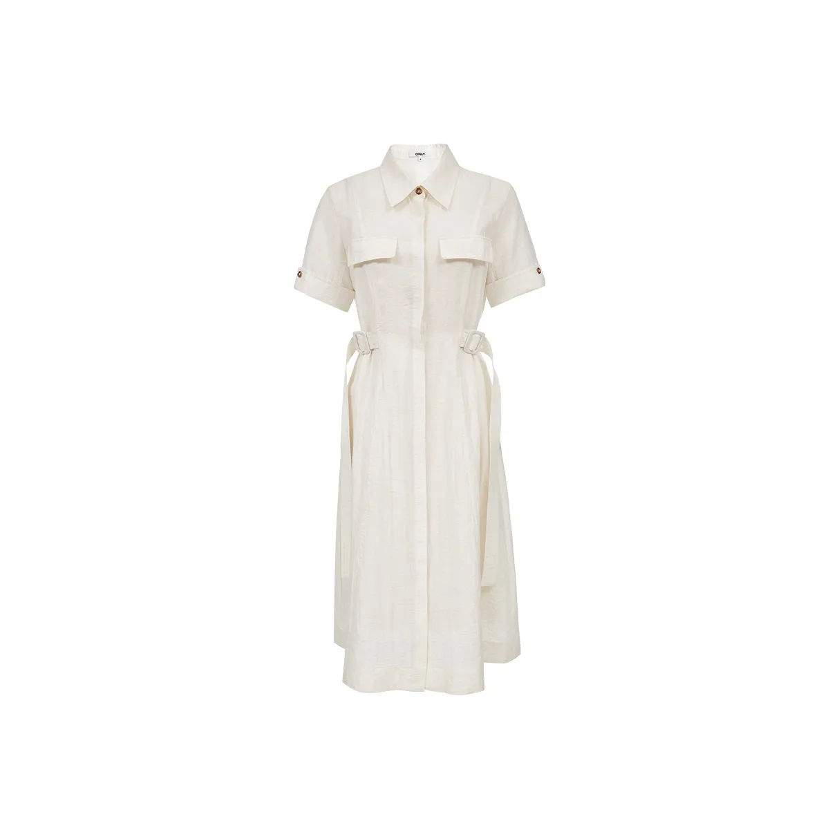 ONLY Короткий рукав Платье Женское Винтажное Белое