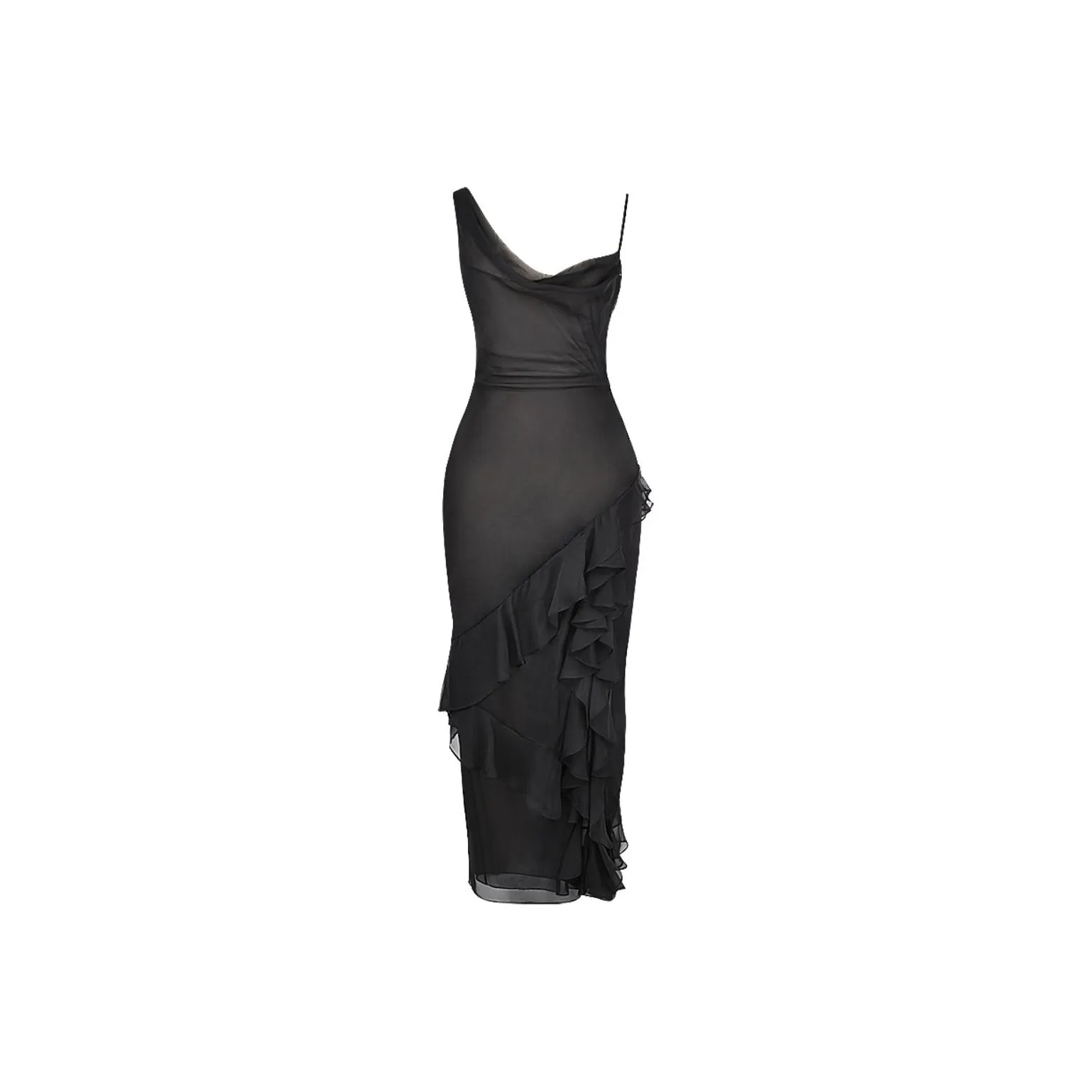 HOUSE OF CB MALILA Slip Dress Women's BLACK/Black