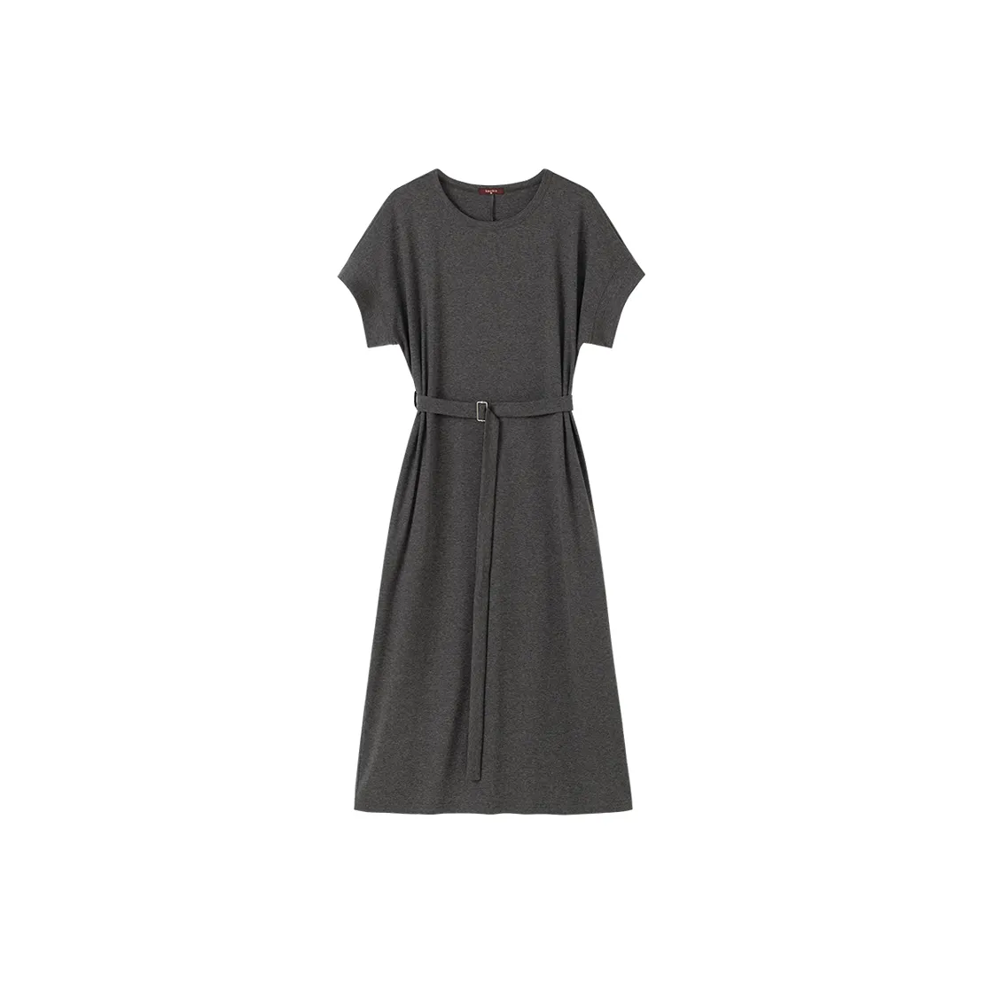 hacikis Короткий рукав Платье Женское Угольно-серый