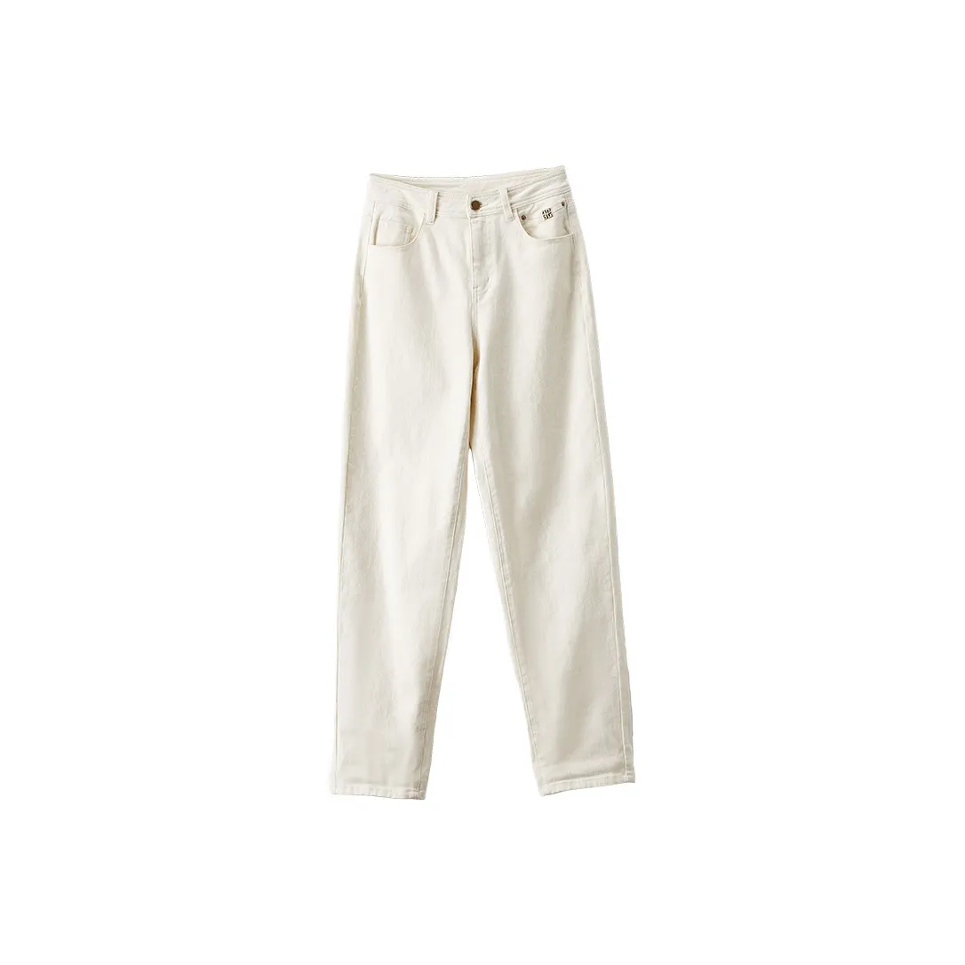 XIANGYING Jeans Women's Beige