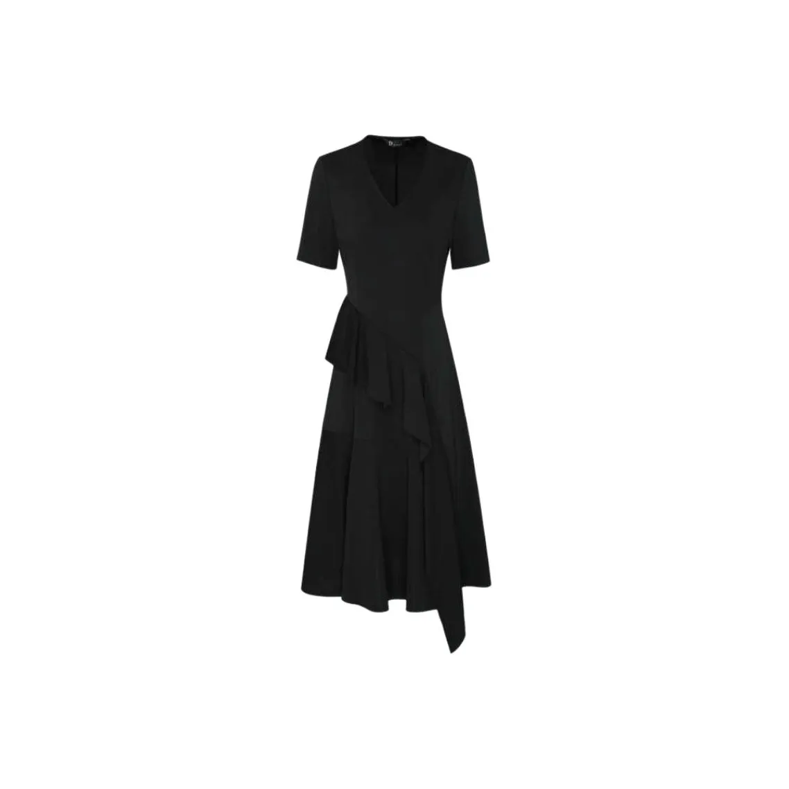 IDPAN Короткий рукав Платье Женское Черное