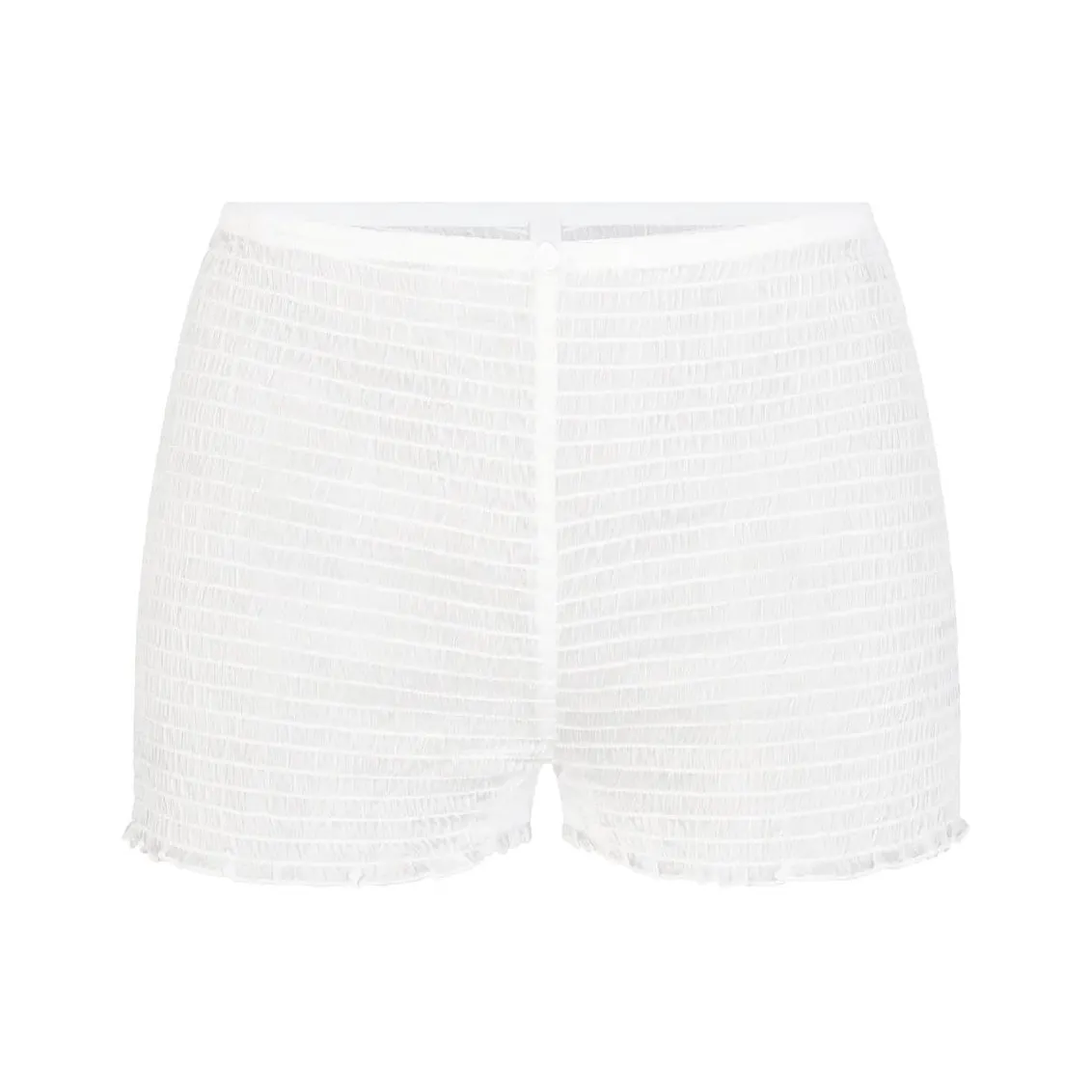 SKIMS Romance SMOCKED Короткие Повседневные Шорты Женские Снег Снег