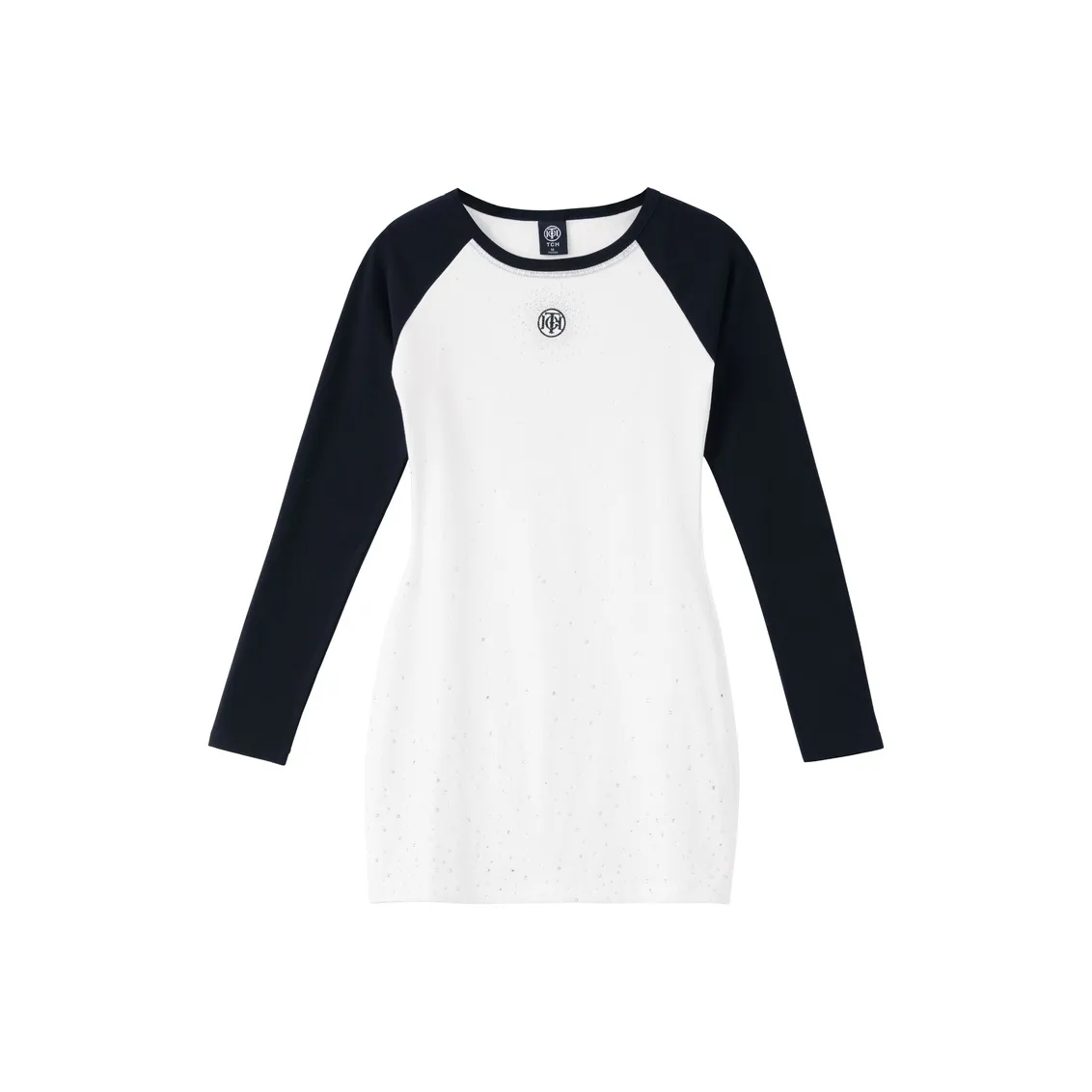 TCH Long Sleeved Dresses Women's White With Black Logo