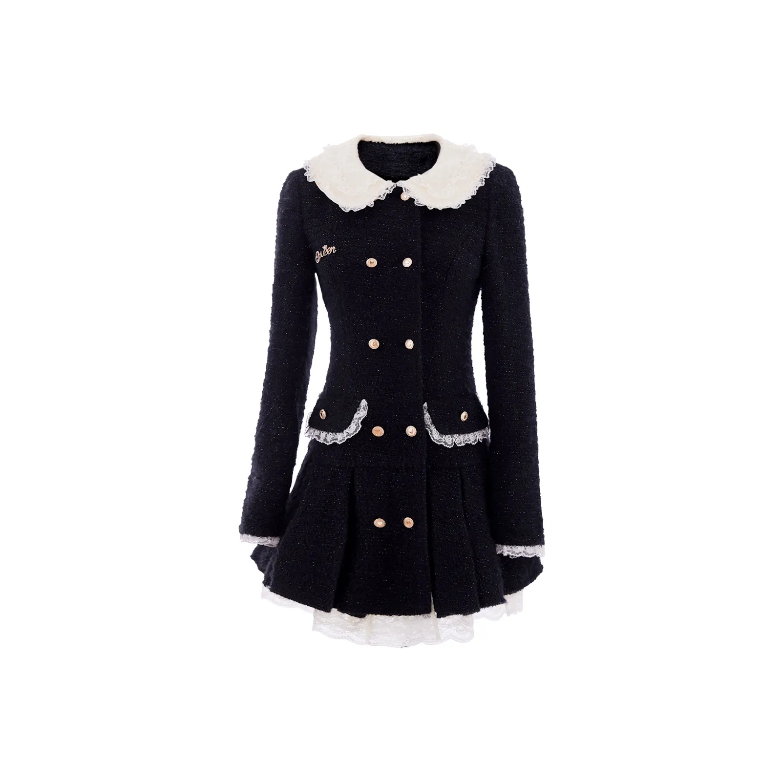 Blovelan Длинное платье с длинными рукавами женское черное