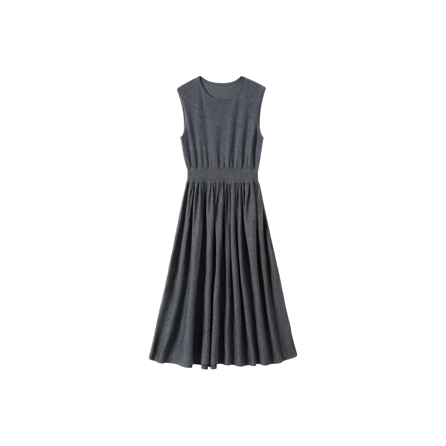 H YXIANG Без рукавов Платье Женские Central Китай Серый