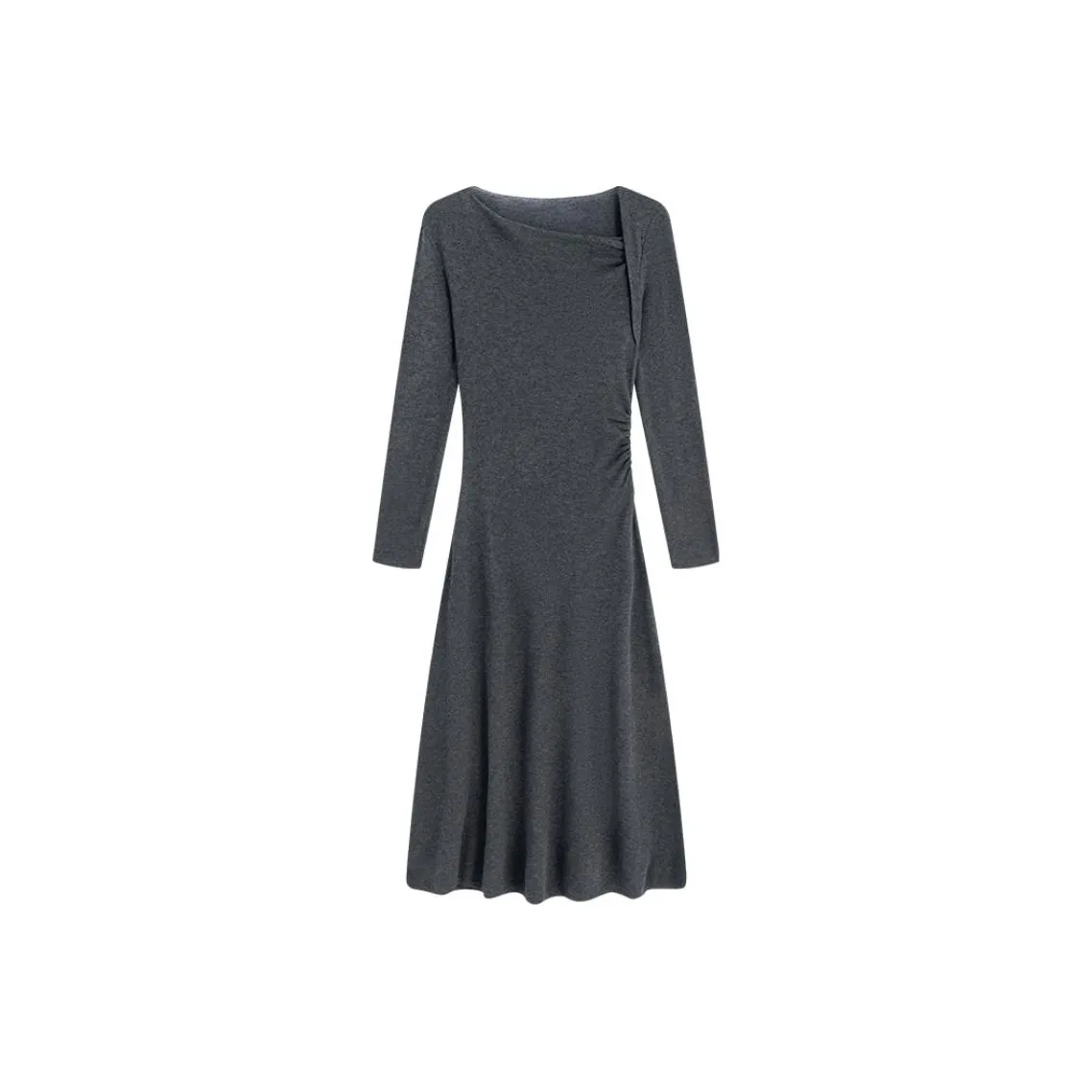 MOSIIMORII Длинное платье с длинными рукавами женское темно-серый оттенок