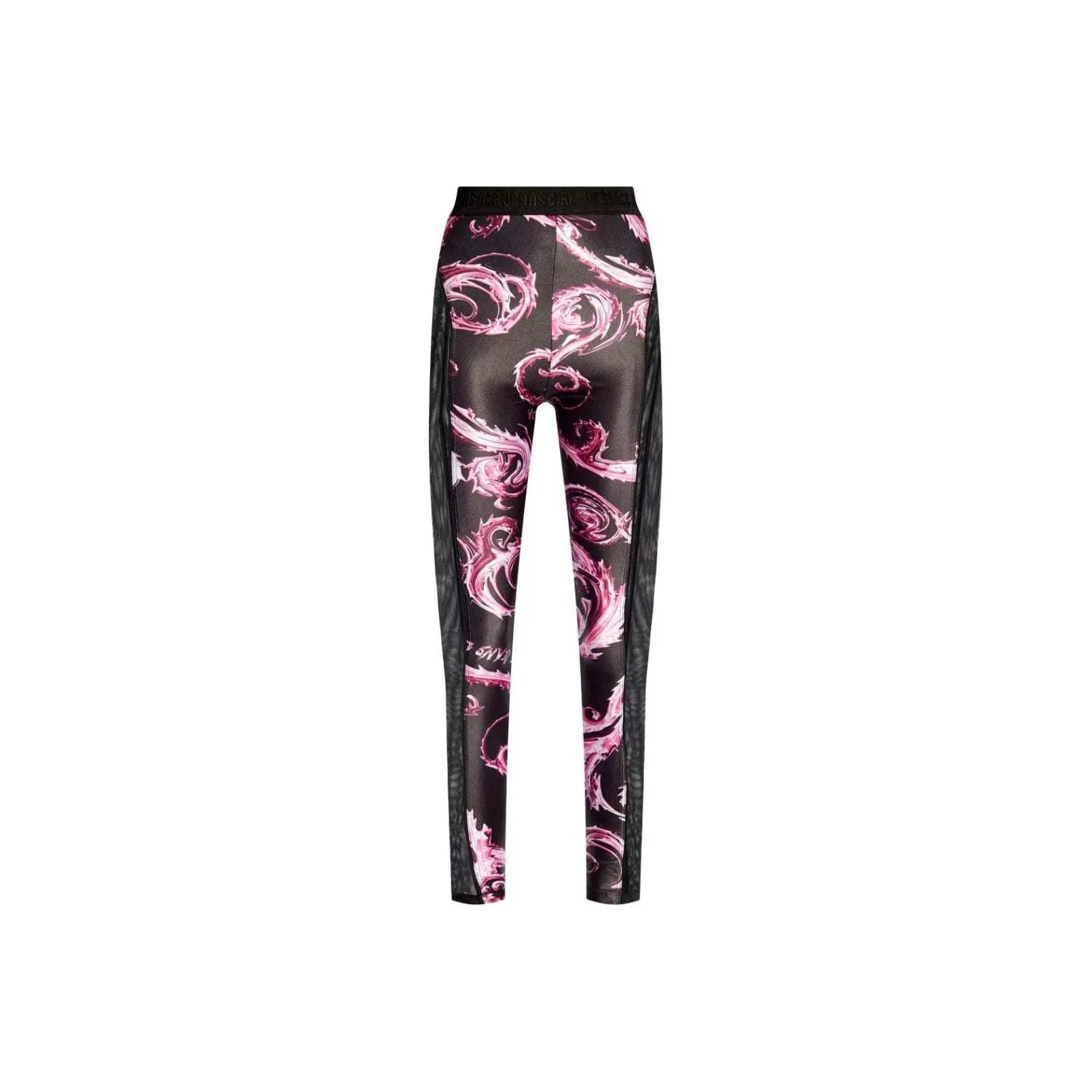 Missguided Brassière di jeans con nodo rosa in coordinato Barocco print Panelled Leggings