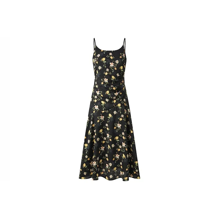 PEACEBIRD Slip Платье Женское Черный с узором