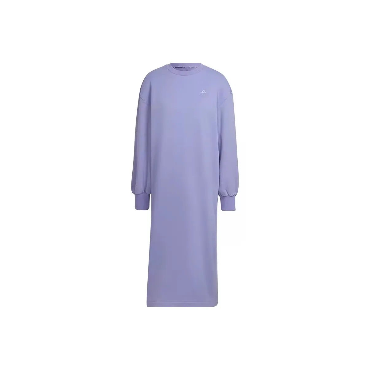 adidas Women's Fleece Crewneck Dress Light Purple