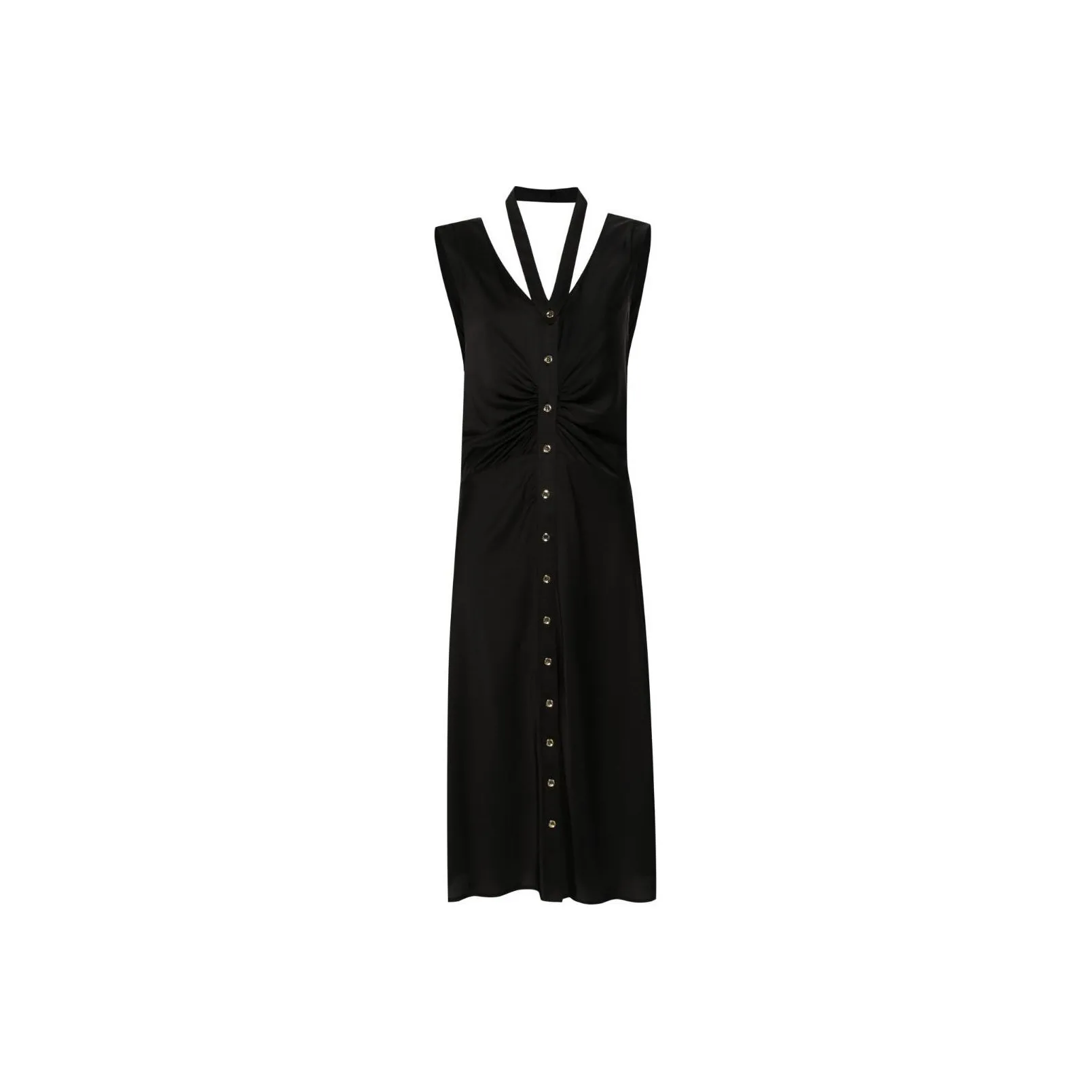 PINKO SS24 Sleeveless Dress Women's Black PINKO SS24 Без рукавов Платье Женское Черное