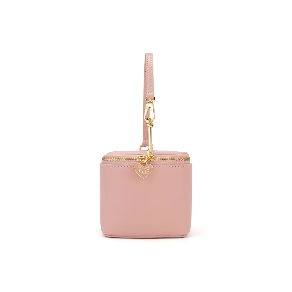 ELLE Ткань Коровья Кожа Сумка Стандартная Женская Розовая Белая Ярко-Розовая Серебряная Черная