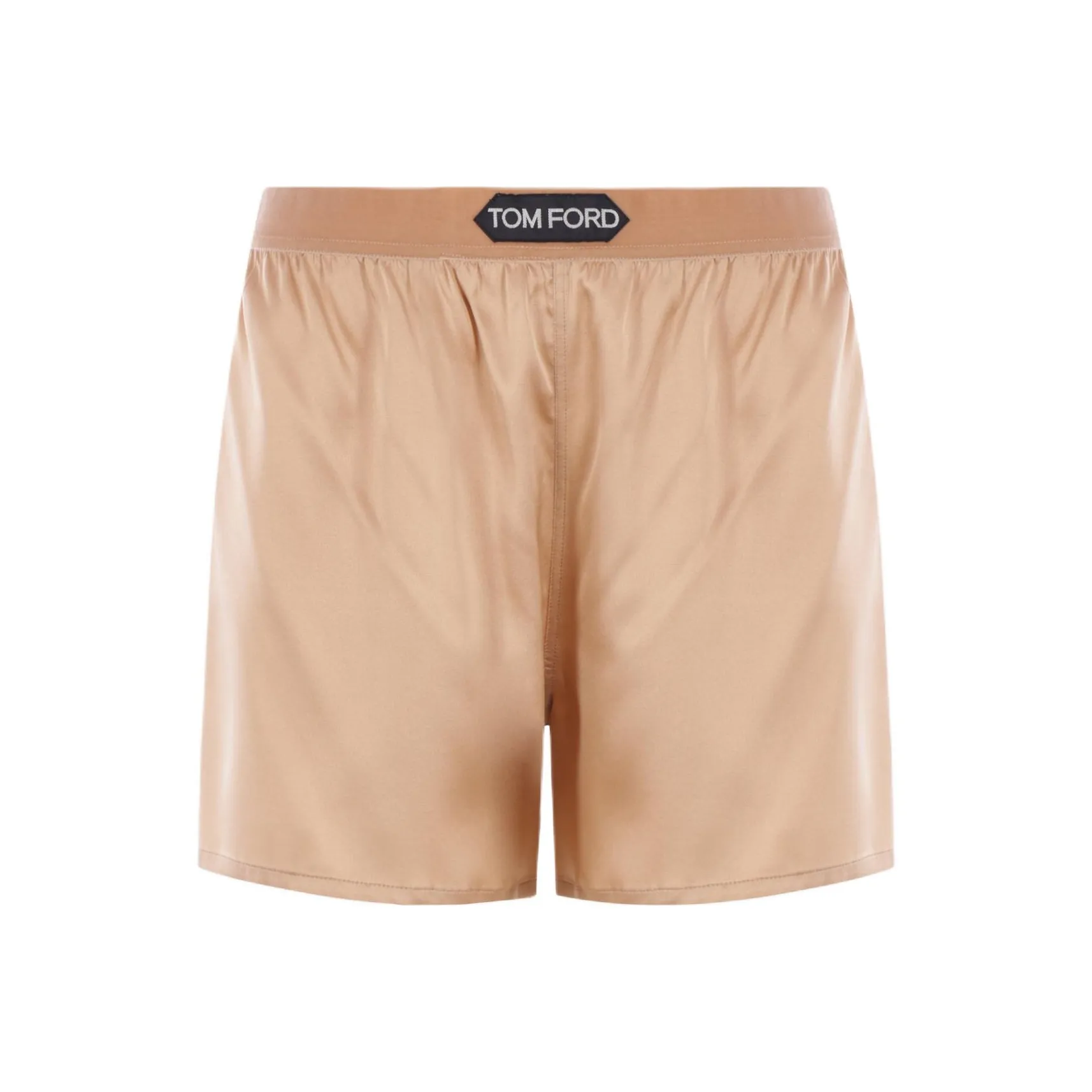 TOM FORD Logo Waistband Satin Shorts