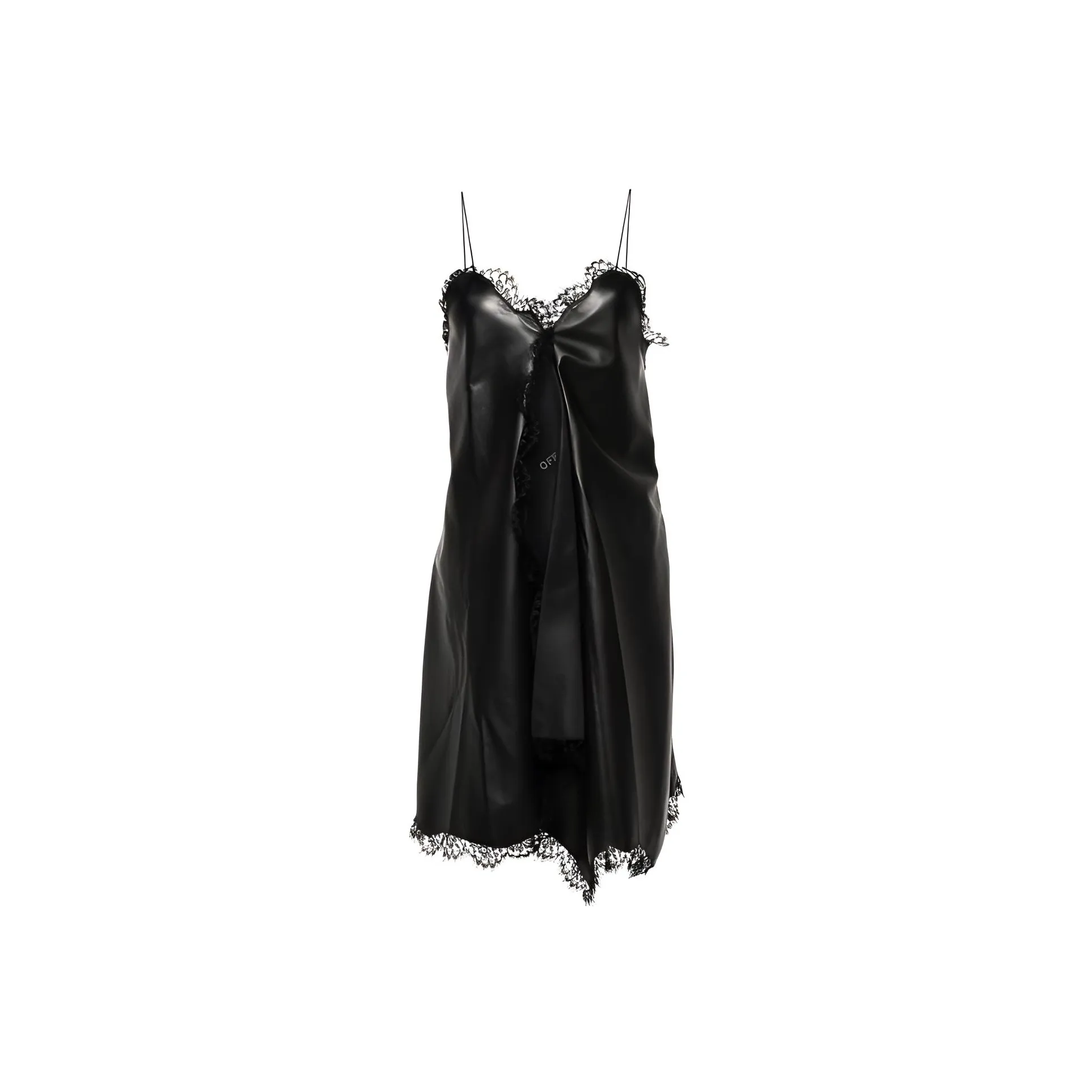 OFF WHITE Lace Detailed Strapped Midi Dress