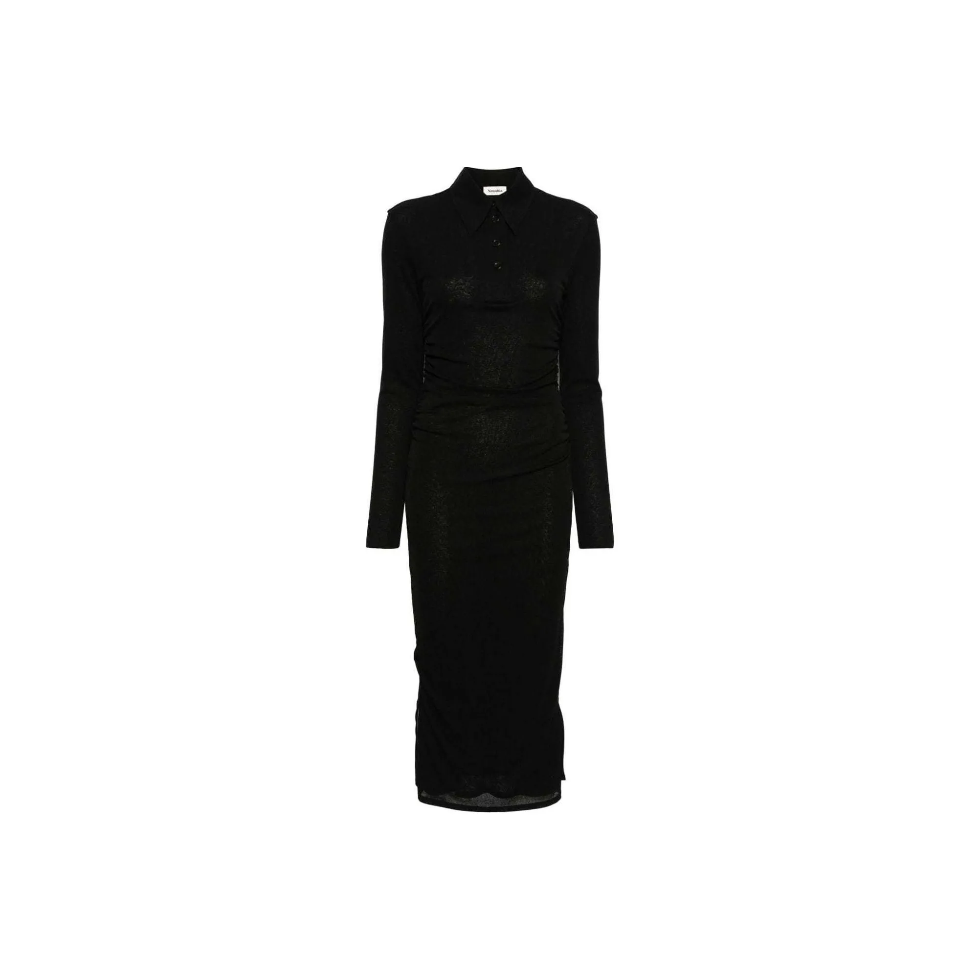 NANUSHKA Mesh Jersey Shirt Dress