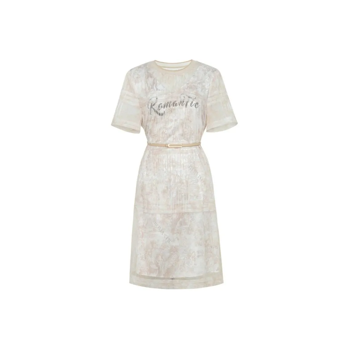 XG Короткий рукав Платье Женское Folk Цветочный дизайн