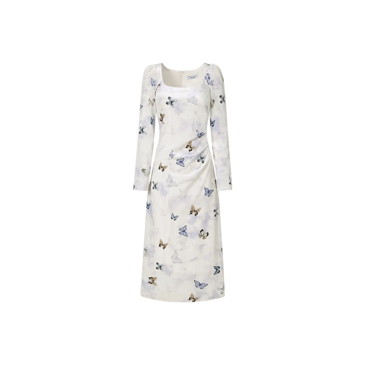 TAMMY TANGS Длинное платье с длинными рукавами цвет белый