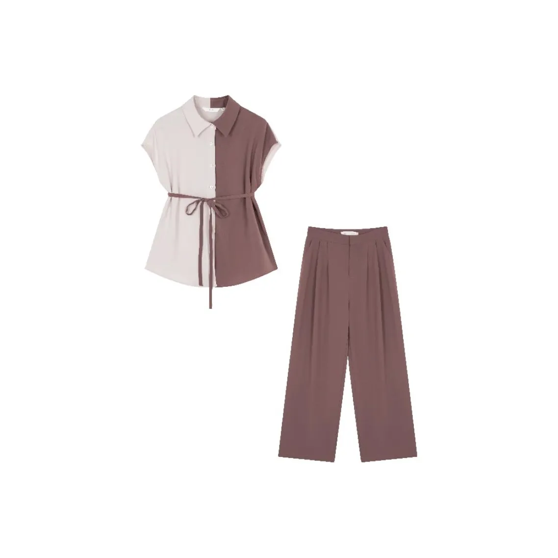 IHIMI Casual Suits Women's Light Pink+Soft Pink