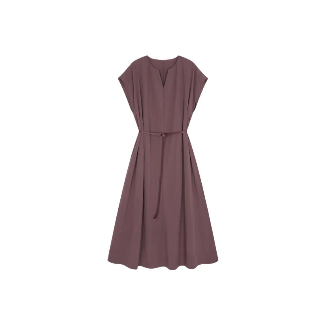 IHIMI Короткий рукав Платье Женское Туманно-фиолетовый