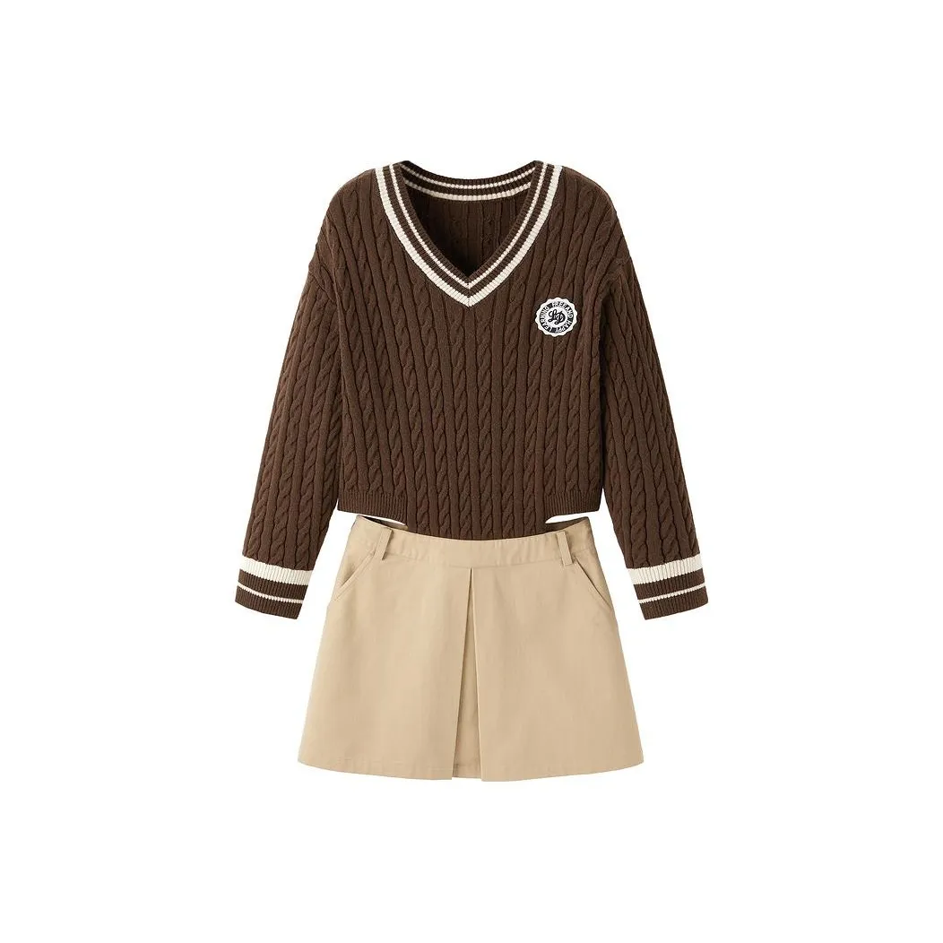 LEDIN Long Sleeved Dress Women's Brown