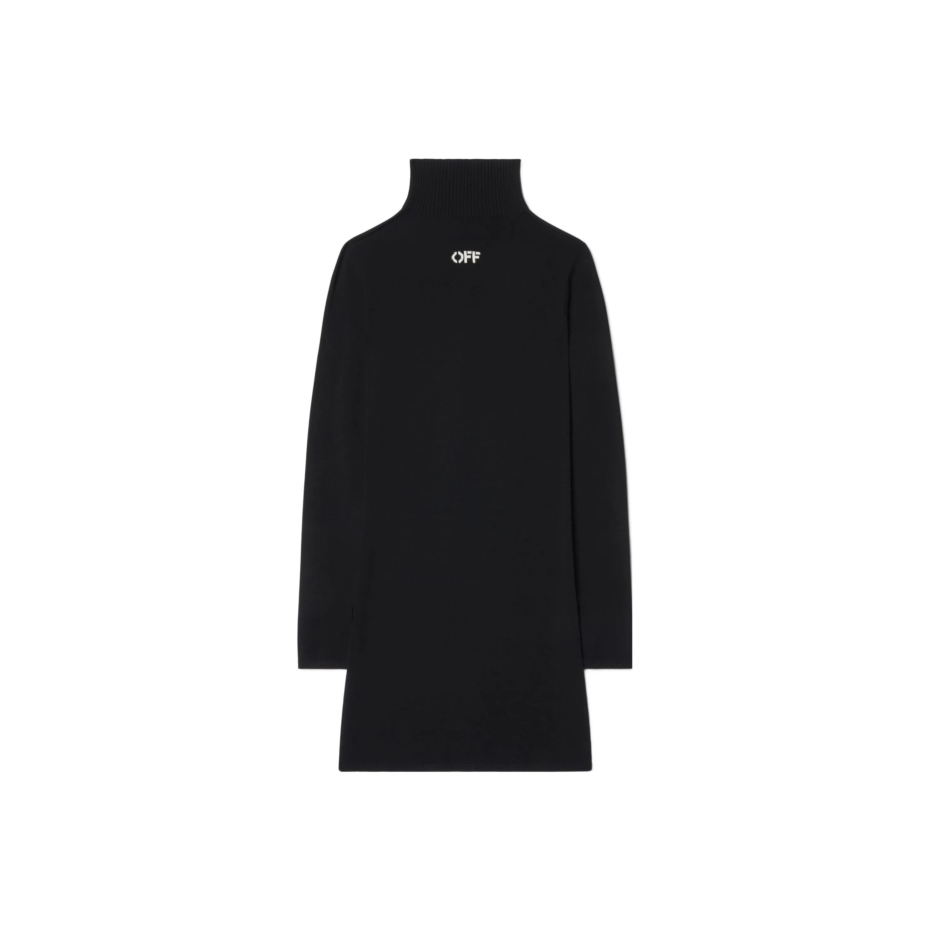 OFF-WHITE High-Neck Knitted Mini Dress