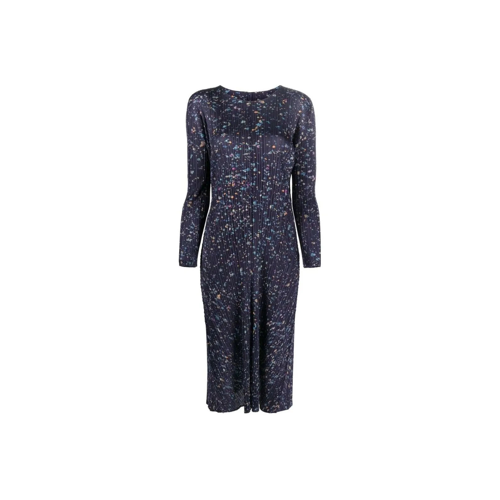 Fashion Casual Wear Long Sleeved Dresses Women's Dark Blue