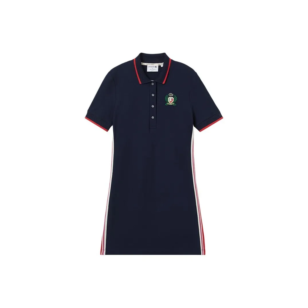 LACOSTE Short Sleeved Dresses Women's 166/Navy Blue