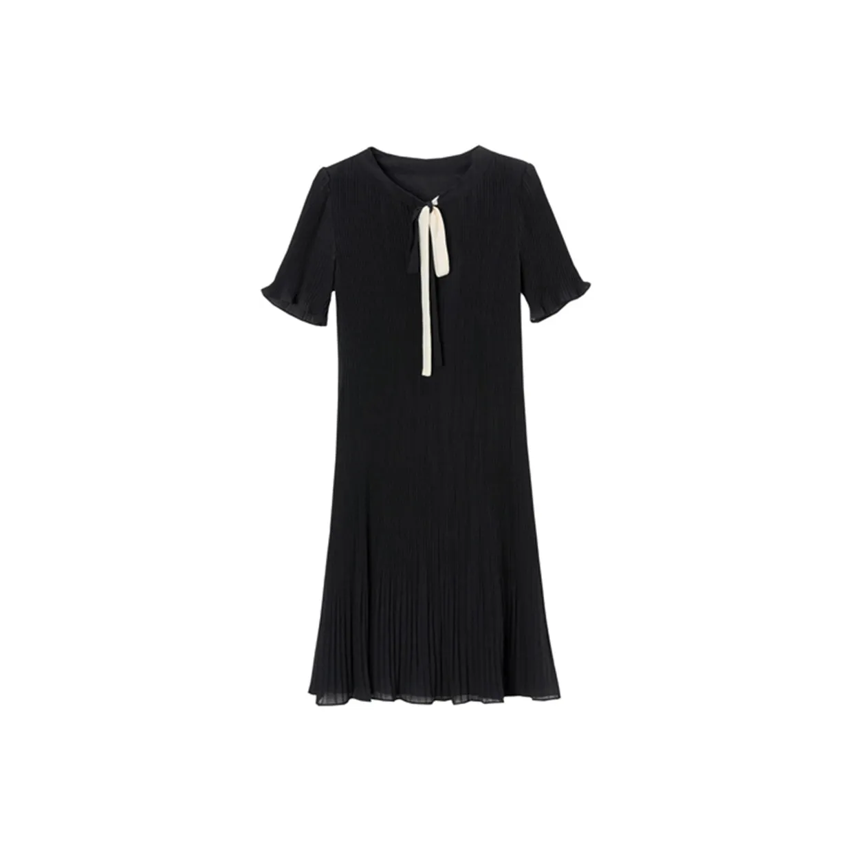 Ning Cai Yuer Short Sleeved Dress Women's Black