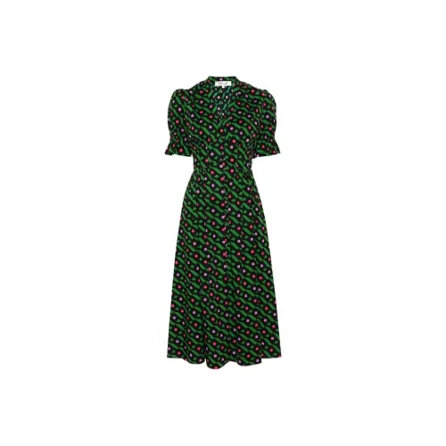 Diane von Furstenberg Black Женские Короткие Платья с Рукавами