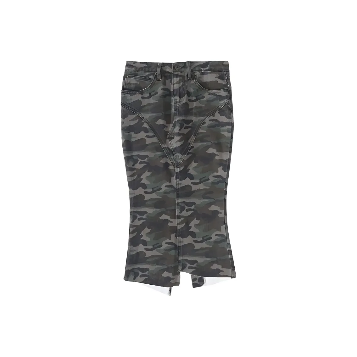Shuhao Bai Деним Длинная Юбка Женская Камуфляж