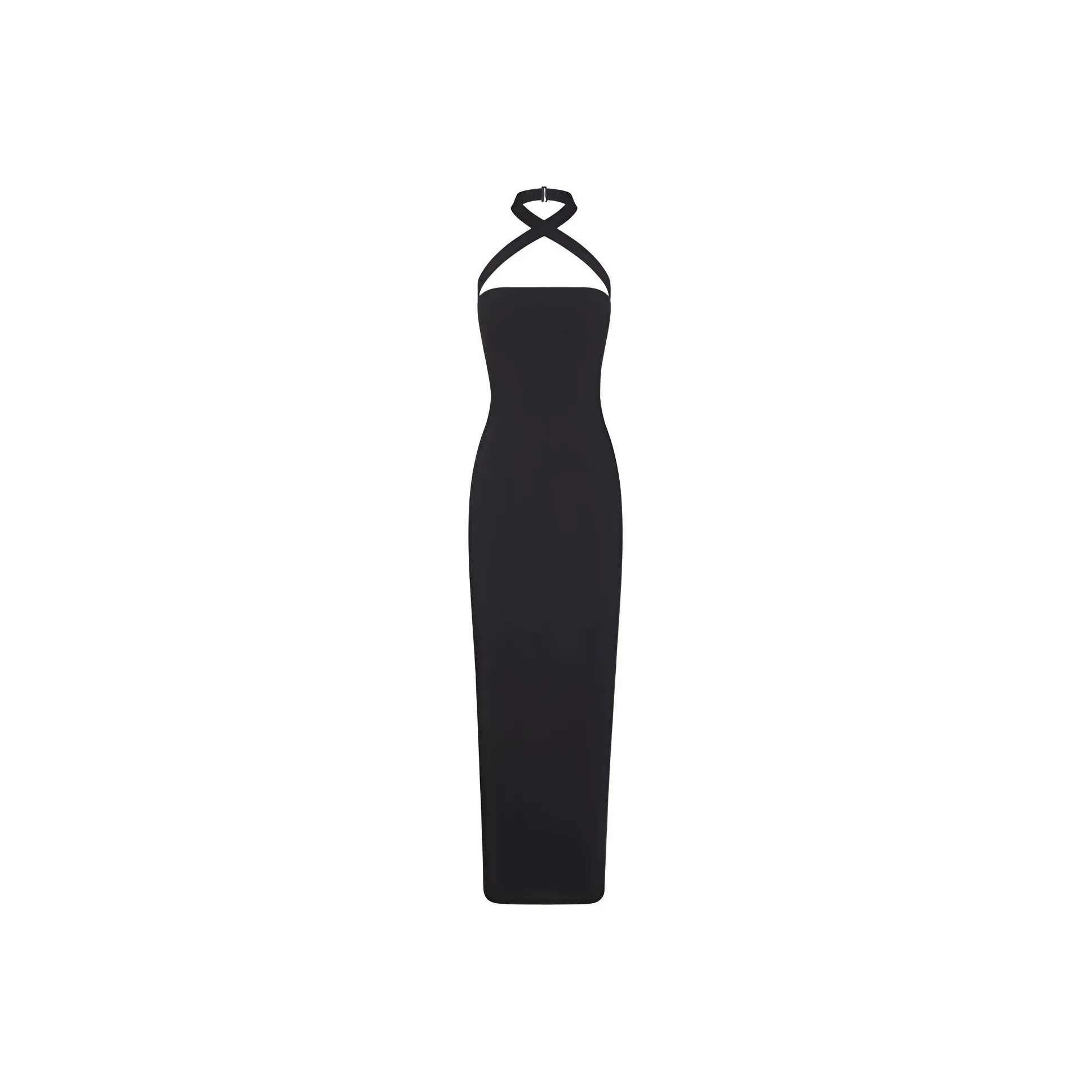 SKIMS FITS EVERYBODY WRAP LONG SLIP DRESS Slip Dresses Women's ONYX/Onyx