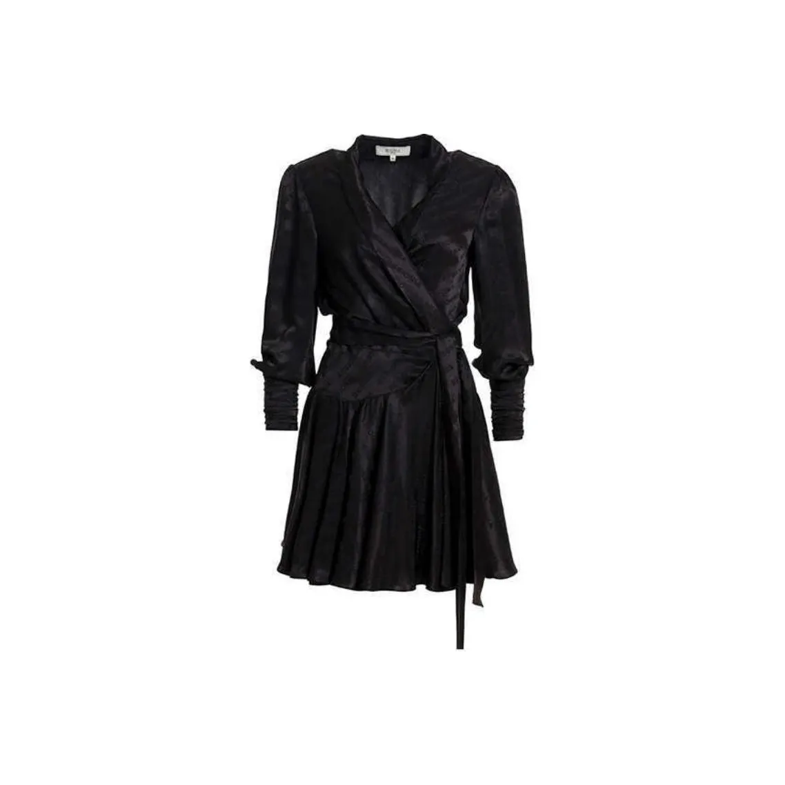 BESIONIA SS22 Длинное Платье с Длинными Рукавами Женское Черное