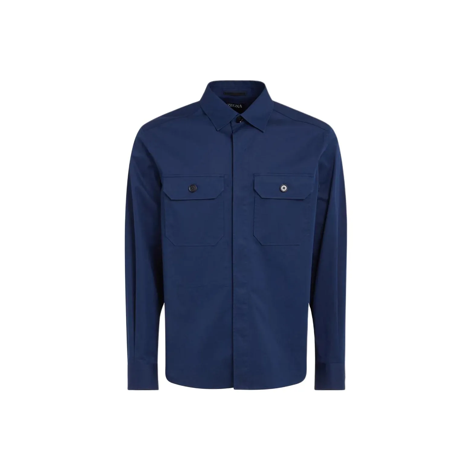 Ermenegildo Zegna Curved Hem Twill Shirt