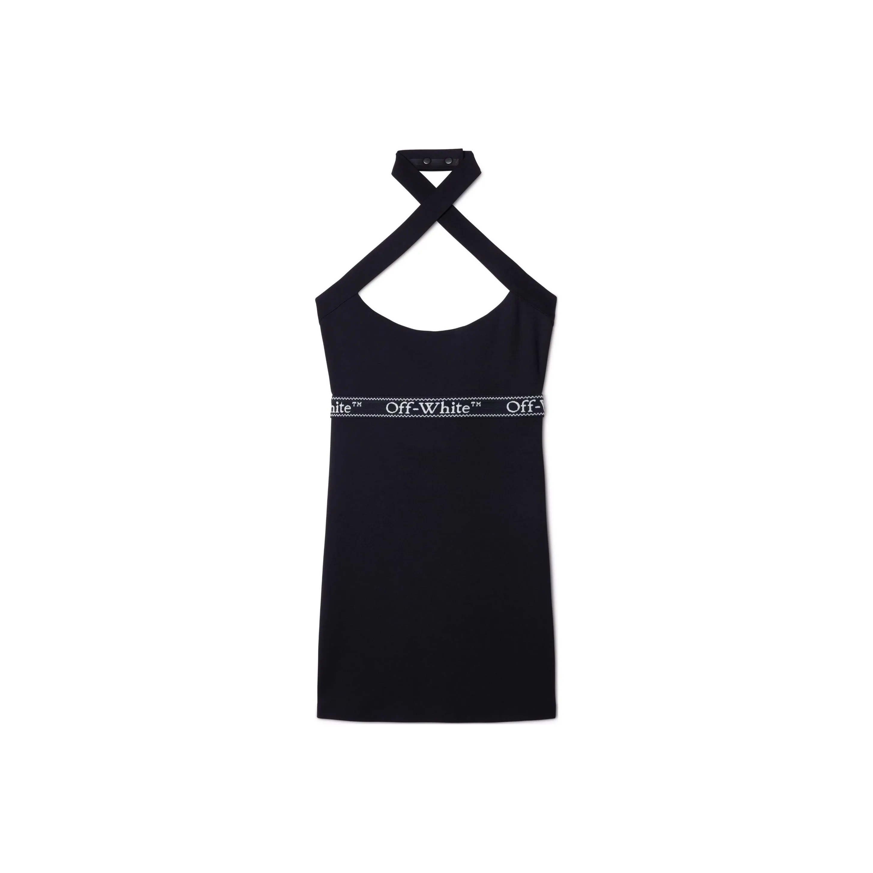 OFF-WHITE Logo Band Cross-Over Dress