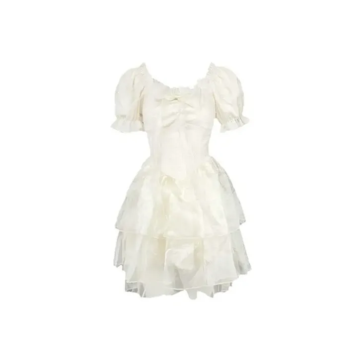 Local Gal Короткий рукав Платье Женское Белое