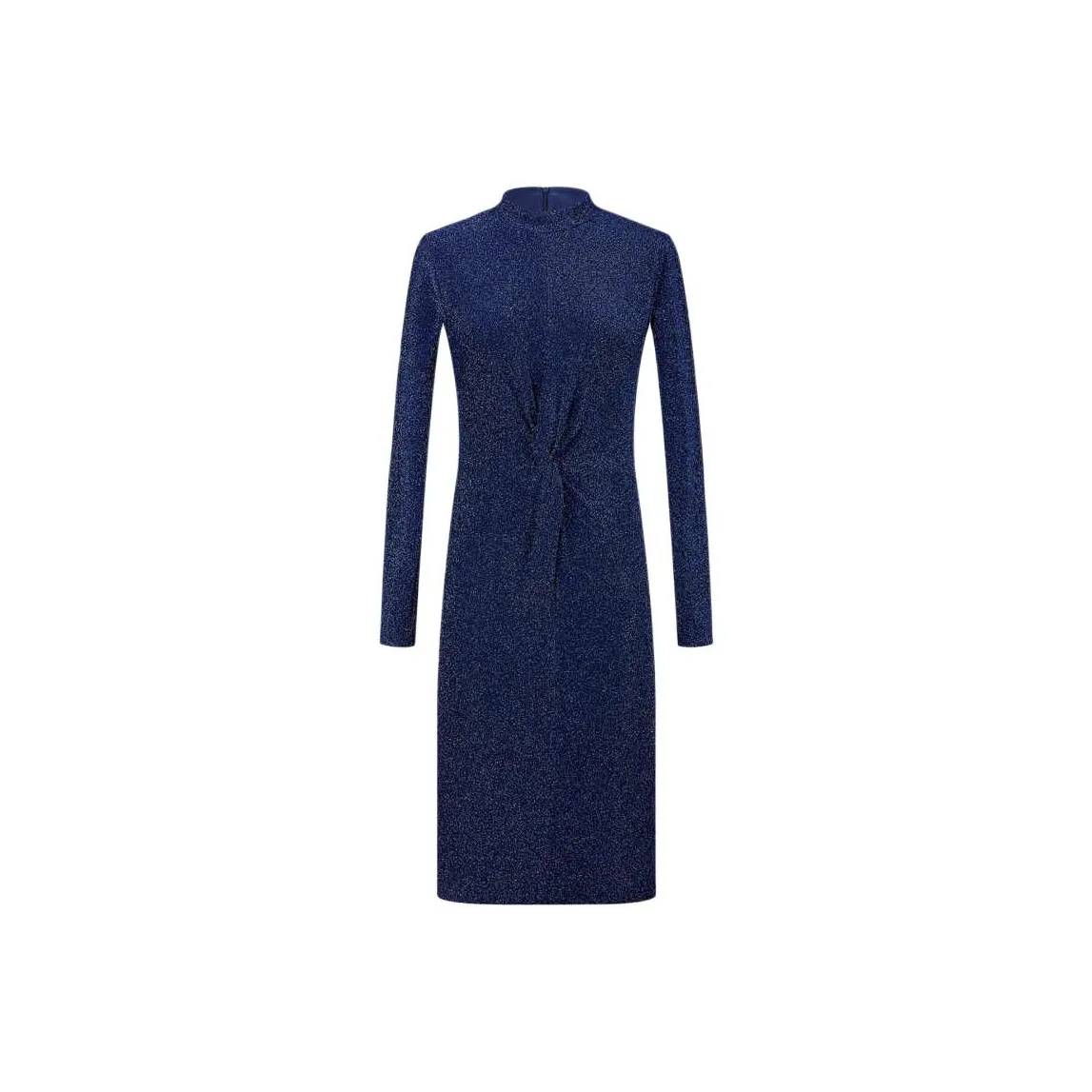 KARL LAGERFELD Длинное платье с длинными рукавами женское синее