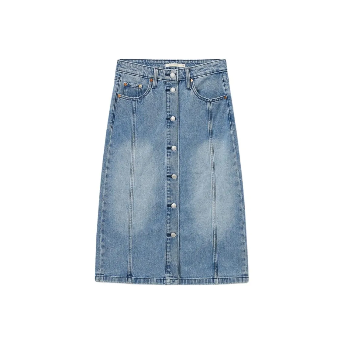 Levi's Деним Длинный Юбка Женская Светло-Синий