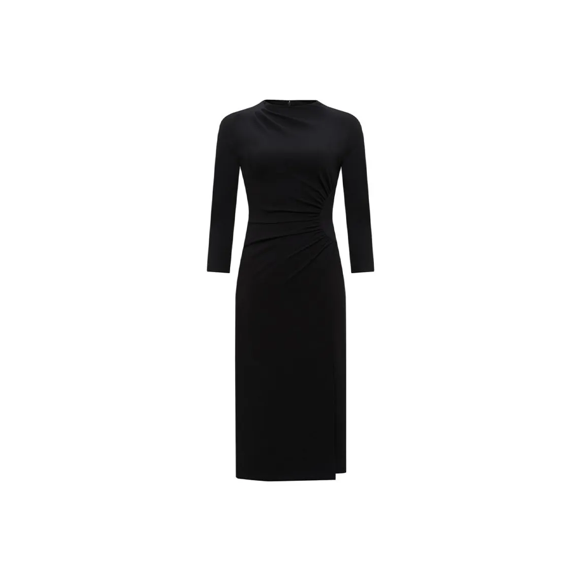 Diane von Furstenberg SS25 Длинное платье с длинными рукавами женское черное