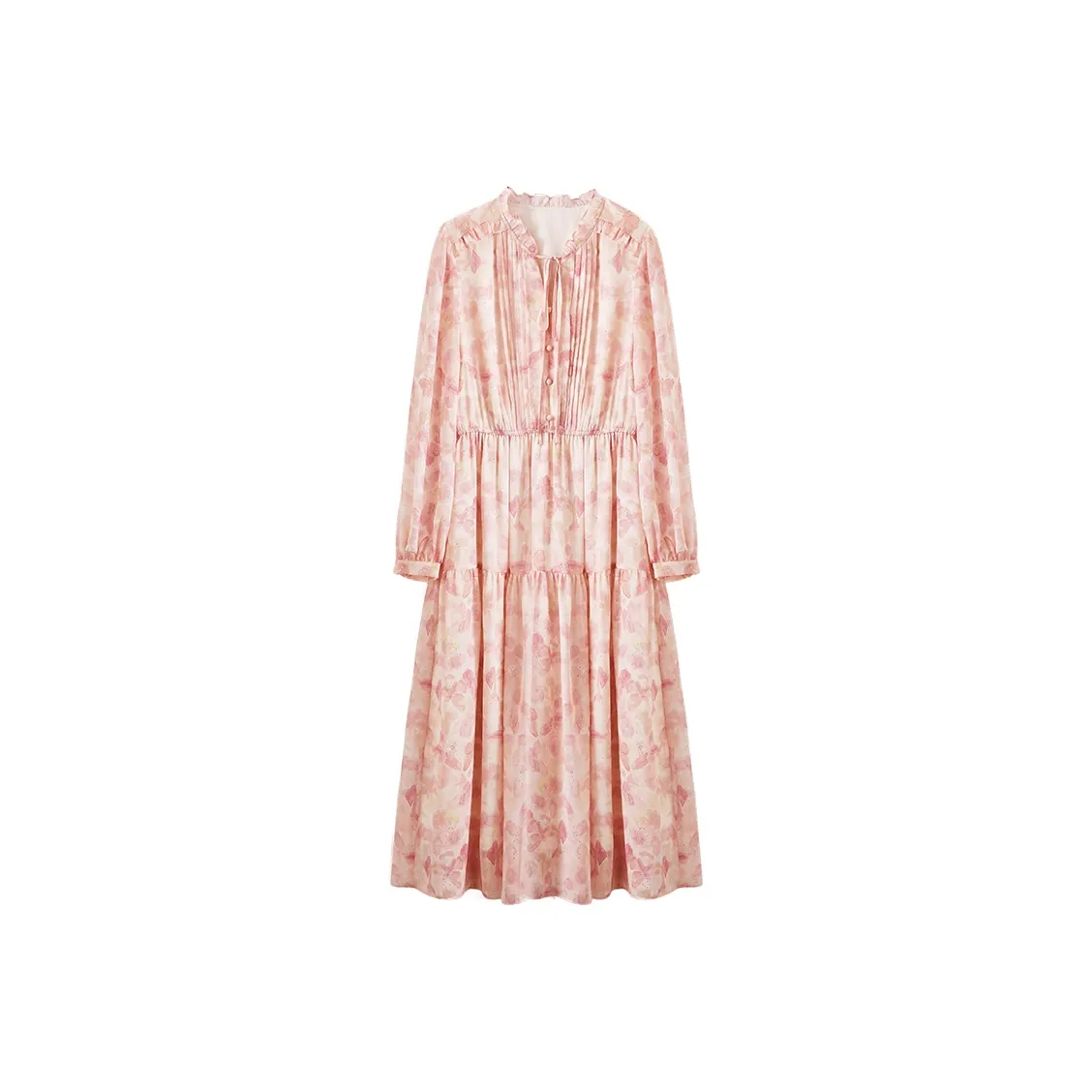 XIANGYING Long Sleeved Dress Women's Pink