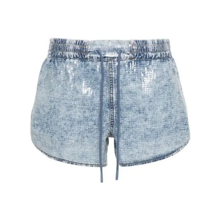 DIESEL Повседневные шорты Женские Небесно-голубой