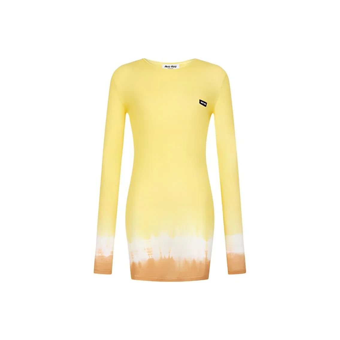 MIU MIU SS24 Long Sleeved Dresses Women's Yellow