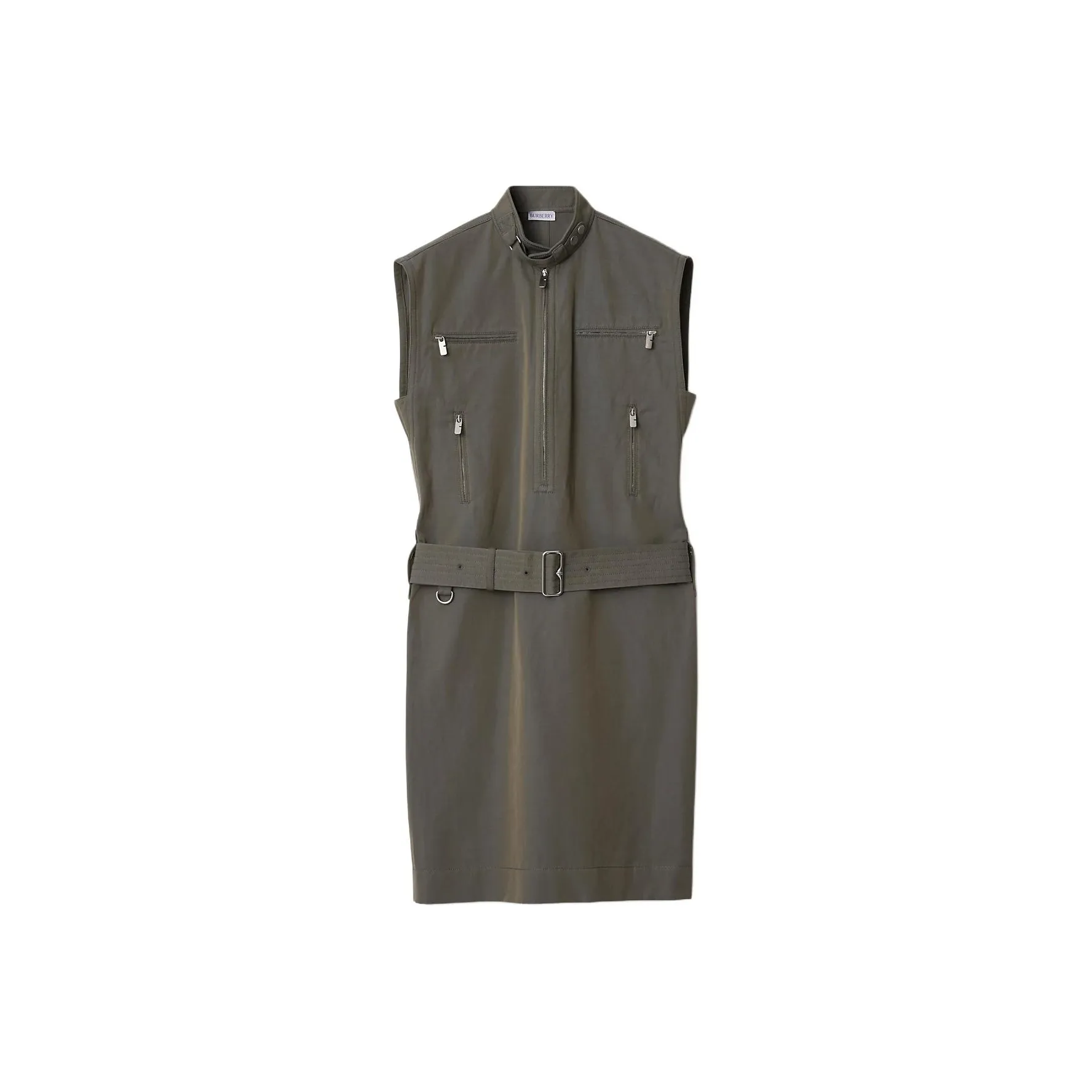 Burberry Zip detail Cotton linen Dress