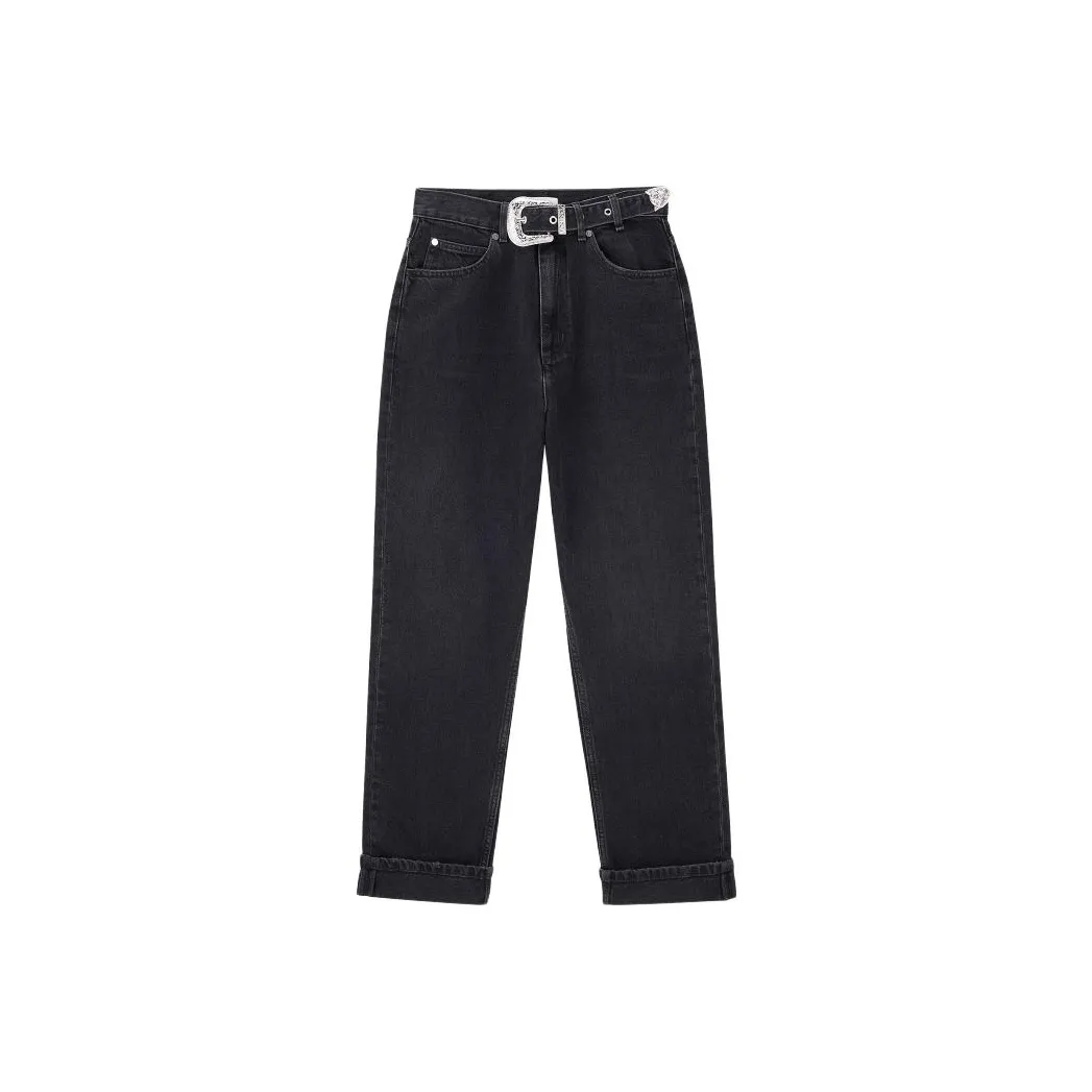 Sandro Belt-embellished Straight Jeans
