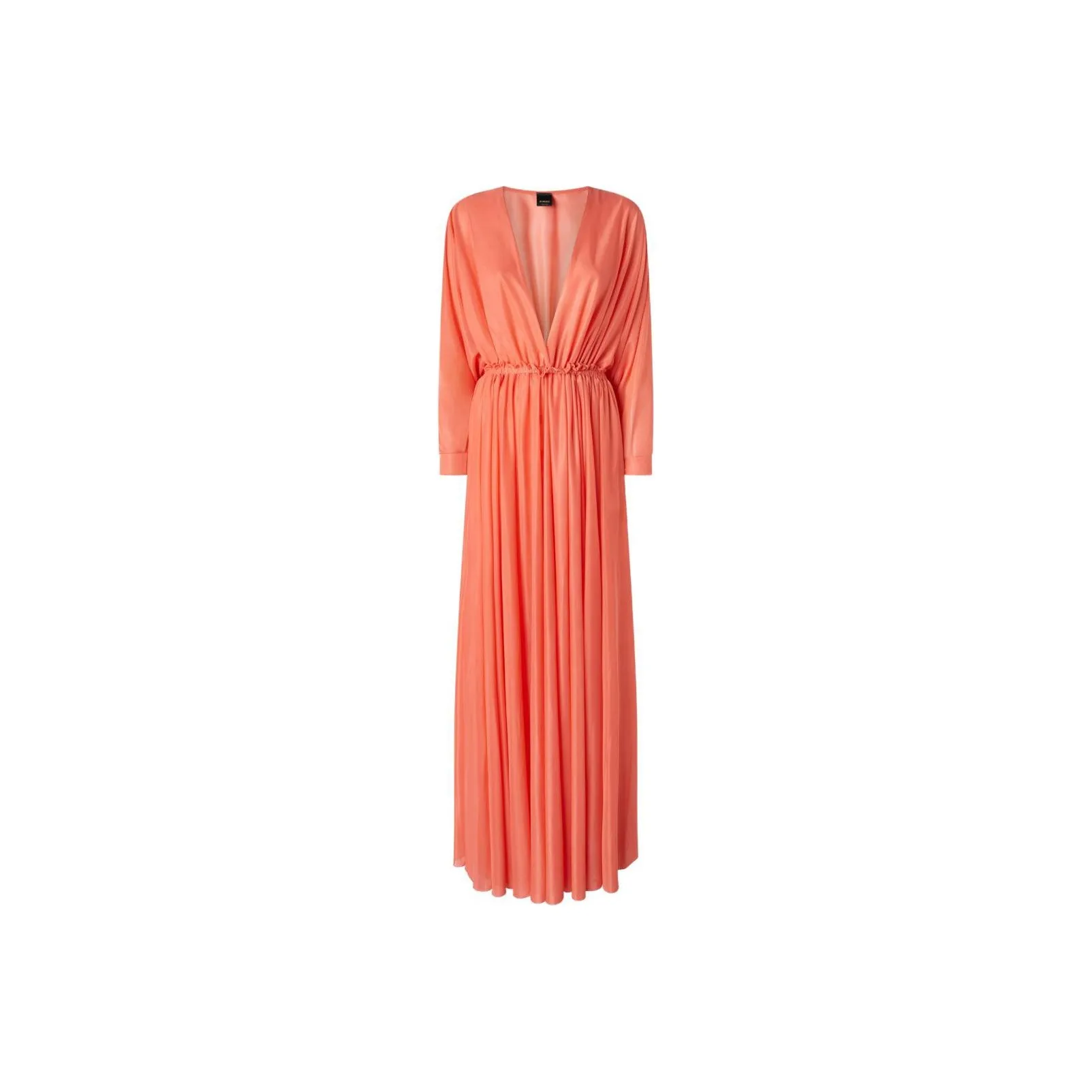 PINKO V Neck Ruched Maxi Dress