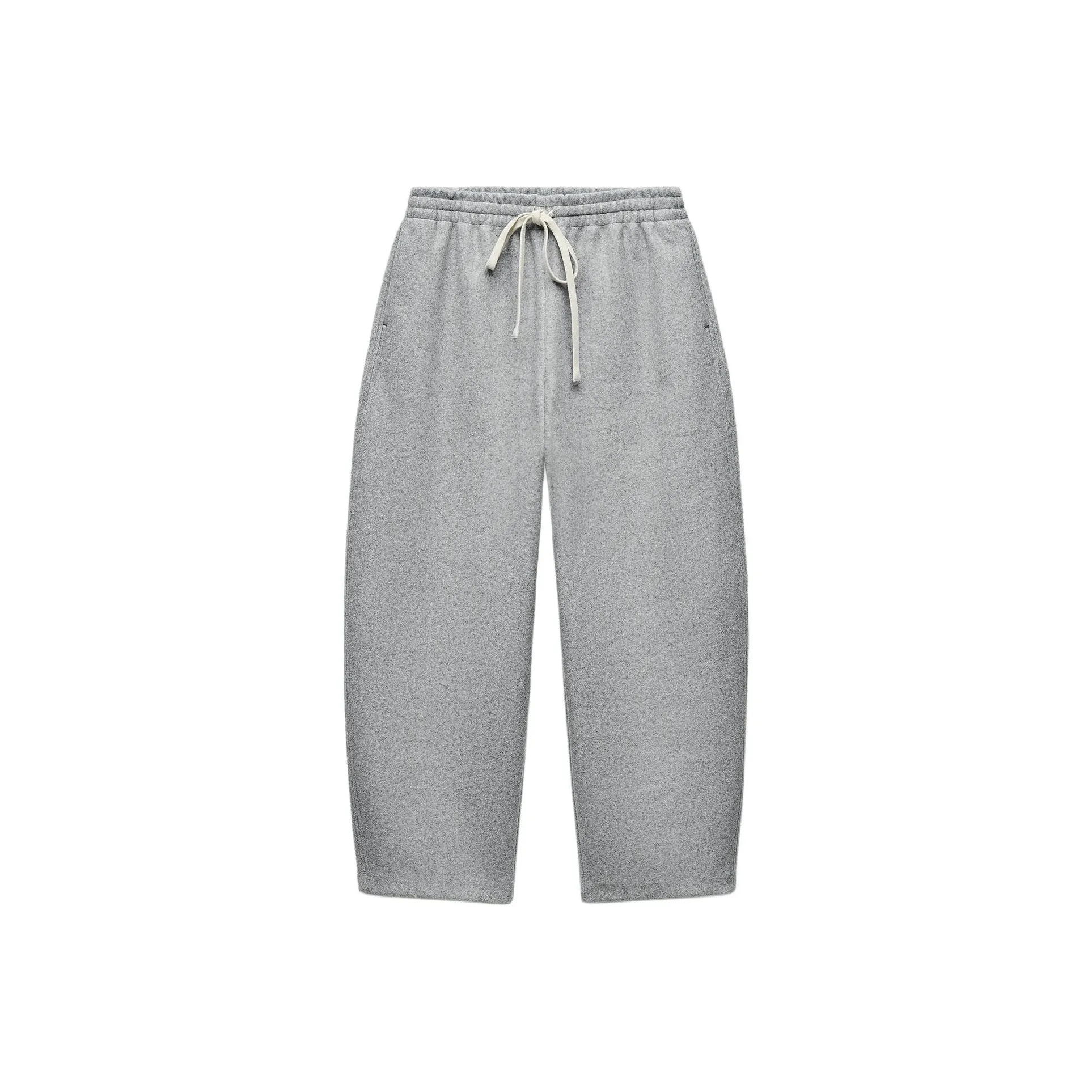 ZARA Knitted Sweatpants Women's Zebra Print Gray