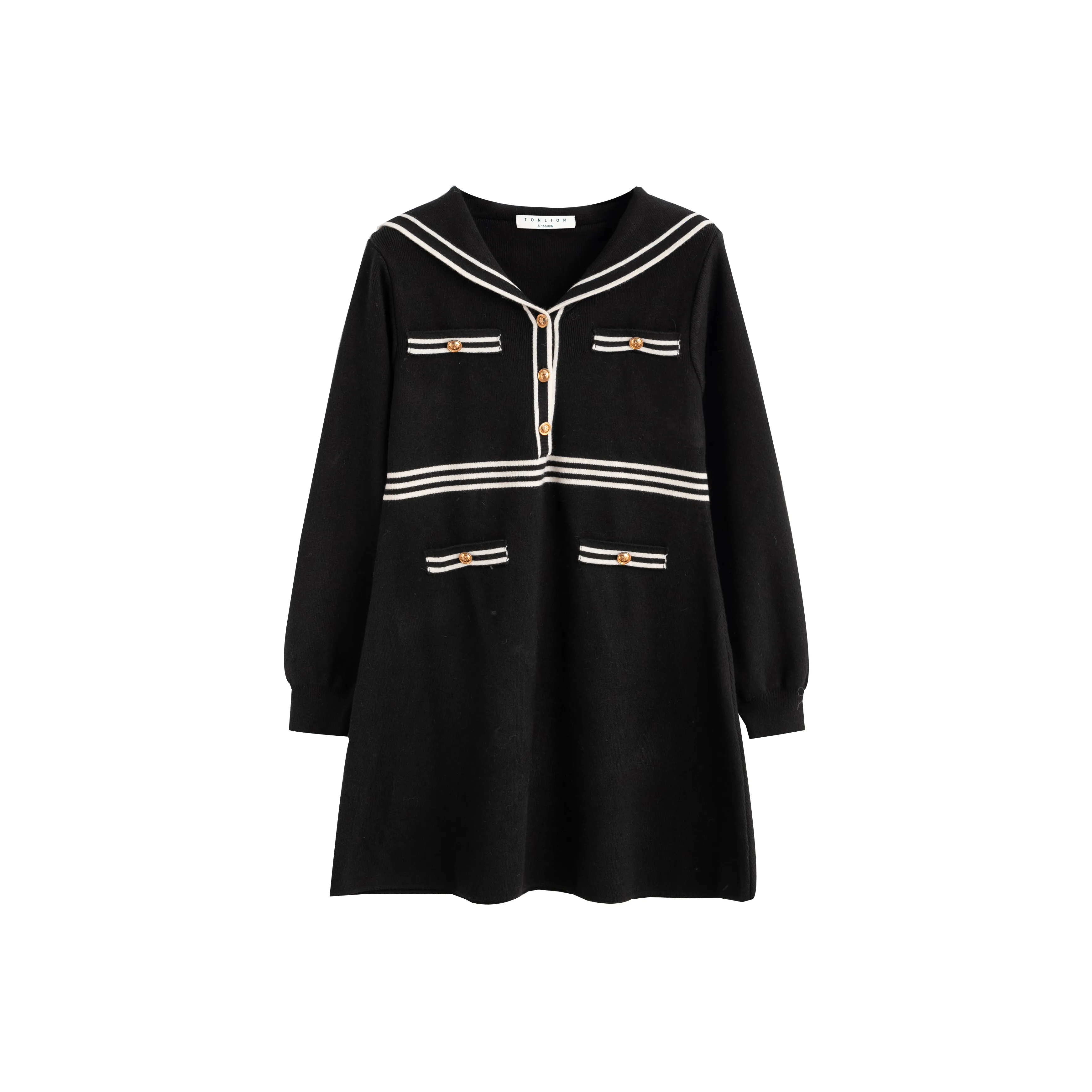 Tonlion Длинное платье с длинными рукавами женское