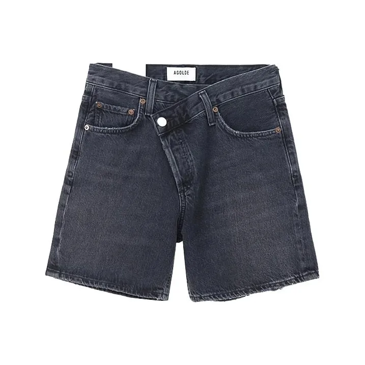 AGOLDE Промытый черный Женские джинсовые шорты