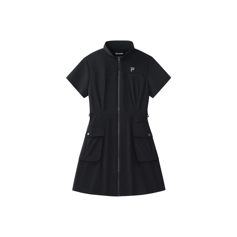 FILA FUSION FILA FUSION X Короткий рукав Платье Женское Глубокий черный BK